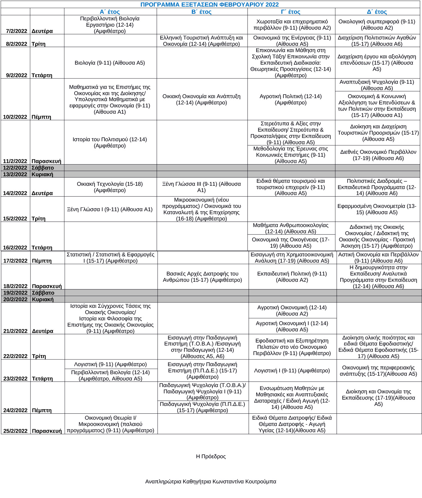 programma exetaseon feb 2022