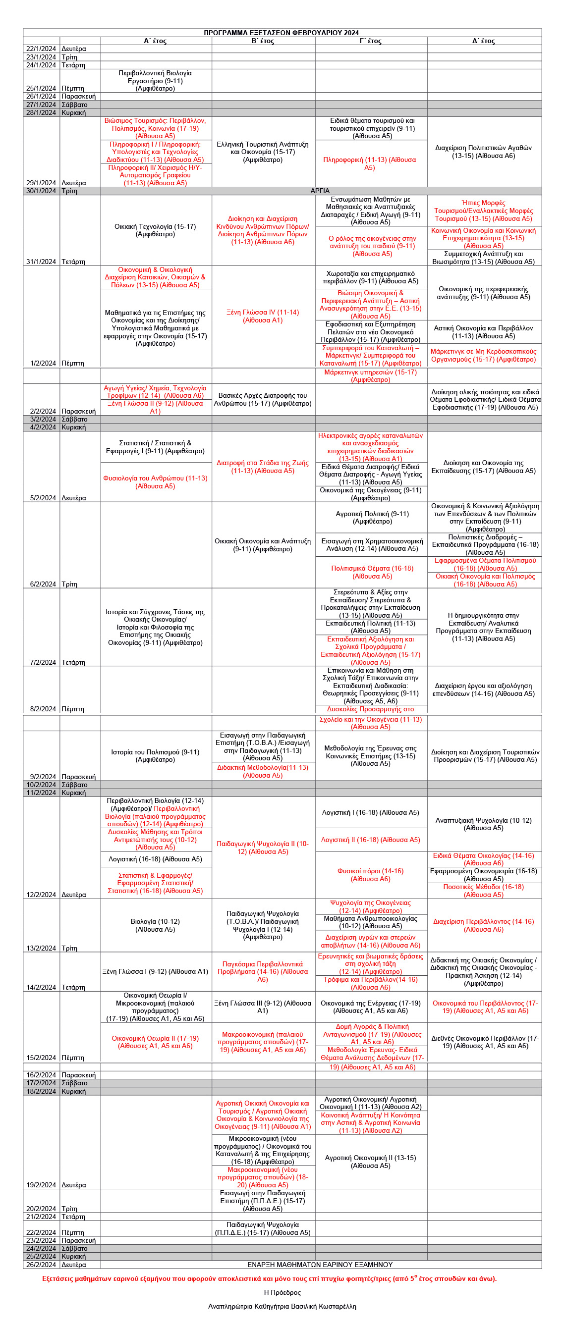 programma exetastikis fevrouariou 2024 2