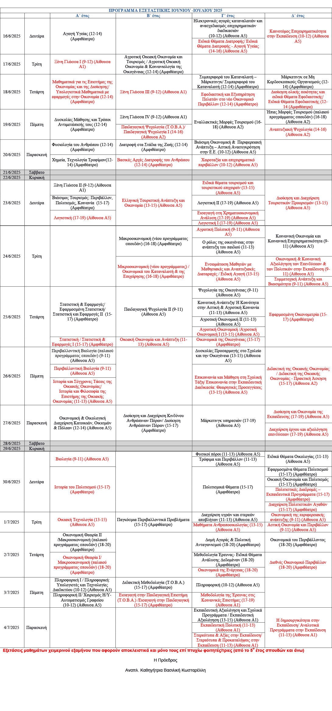 programma exetaseon iounios 25 2